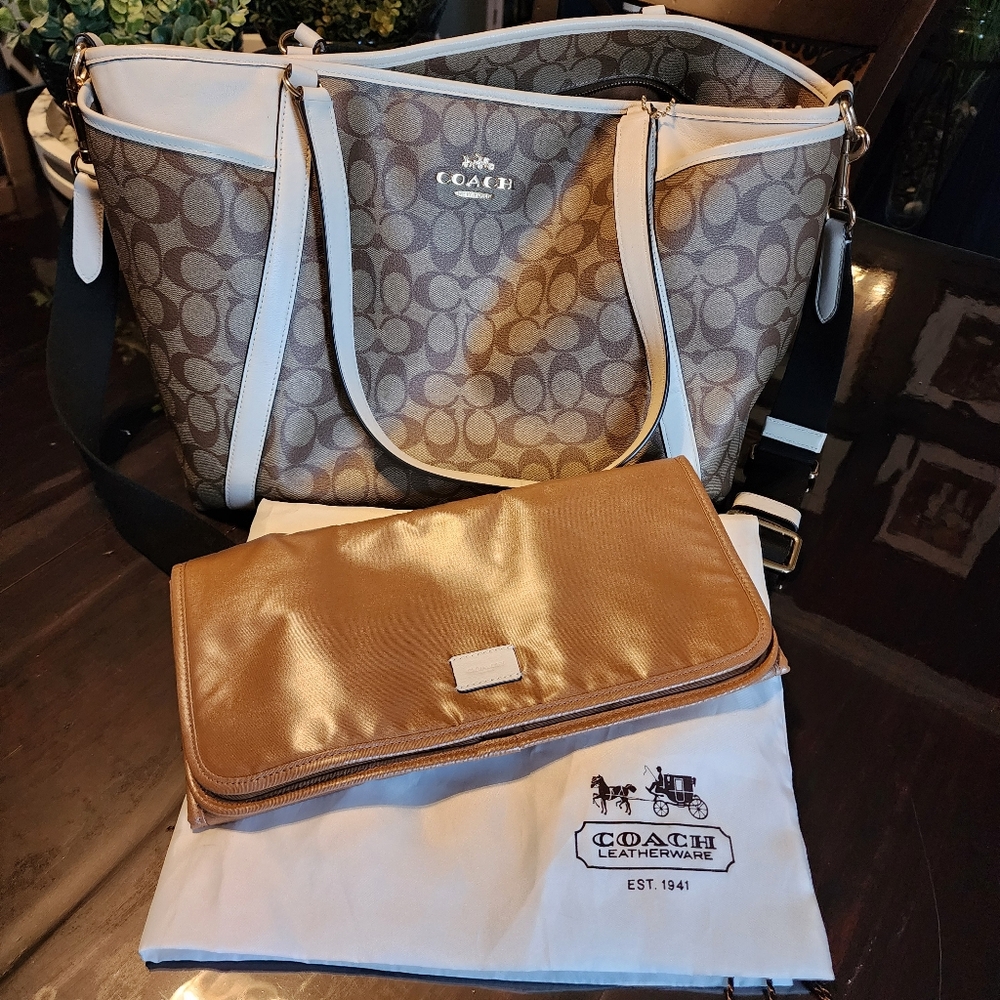 Coach baby bag signature